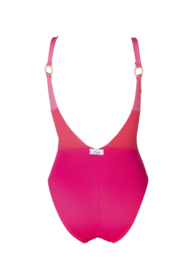 Espalda bañador tricolor rosa - Laida Beachwear