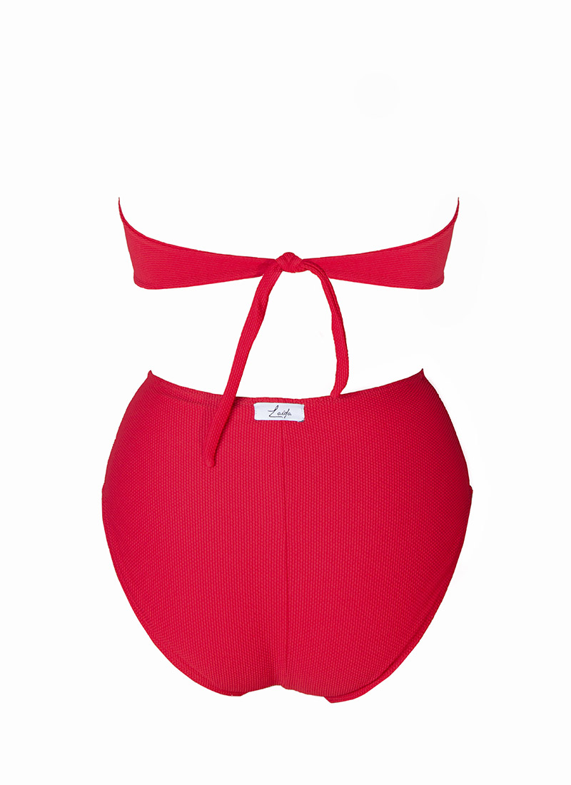 Espalda bañador rojo moldeador - Laida Beachwear